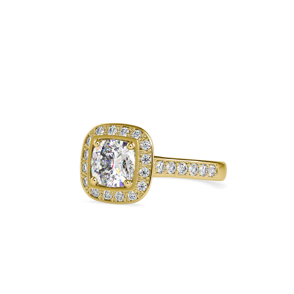 Monarch Halo Diamond Ring Yellow gold