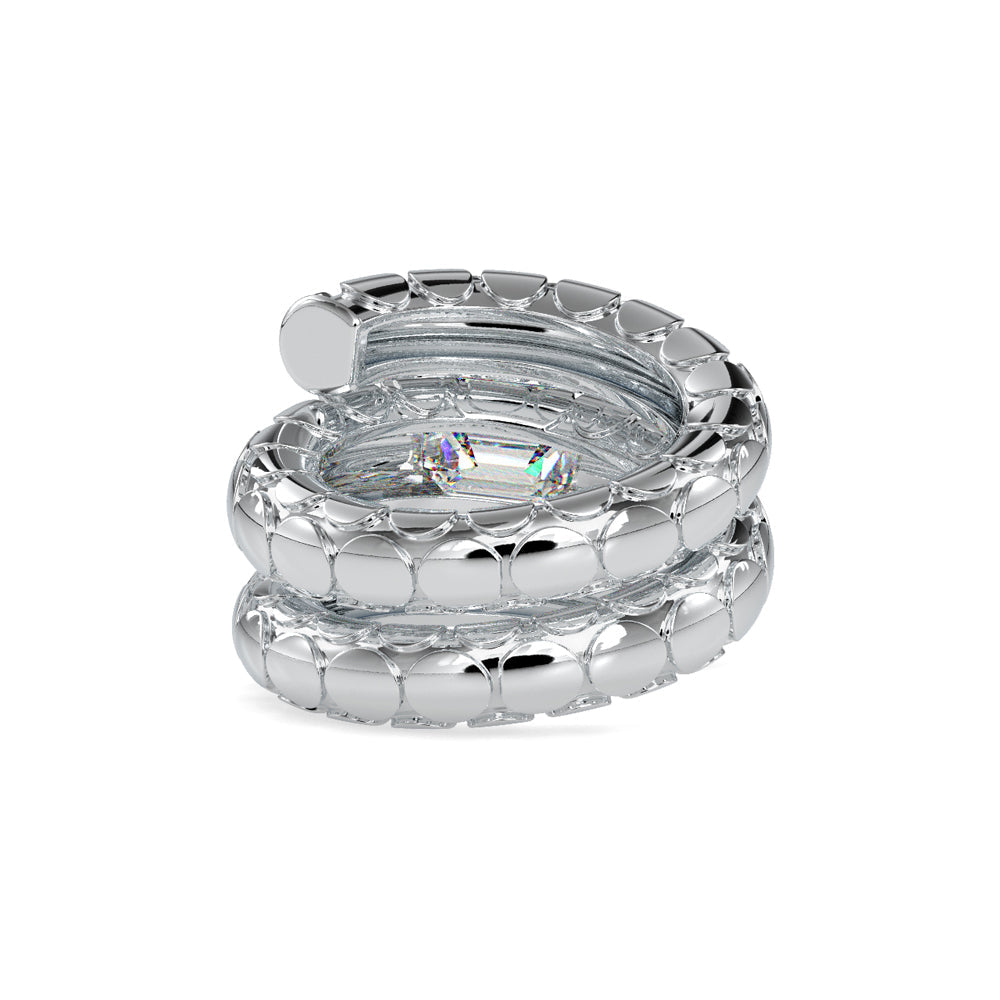 Emerald diamond King Eye Engagement Ring Platinum