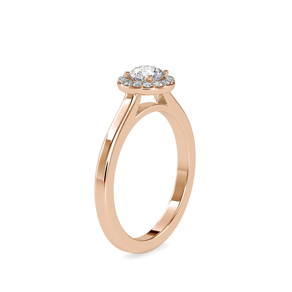 Round Diamond Relish Engagement Ring Rose gold