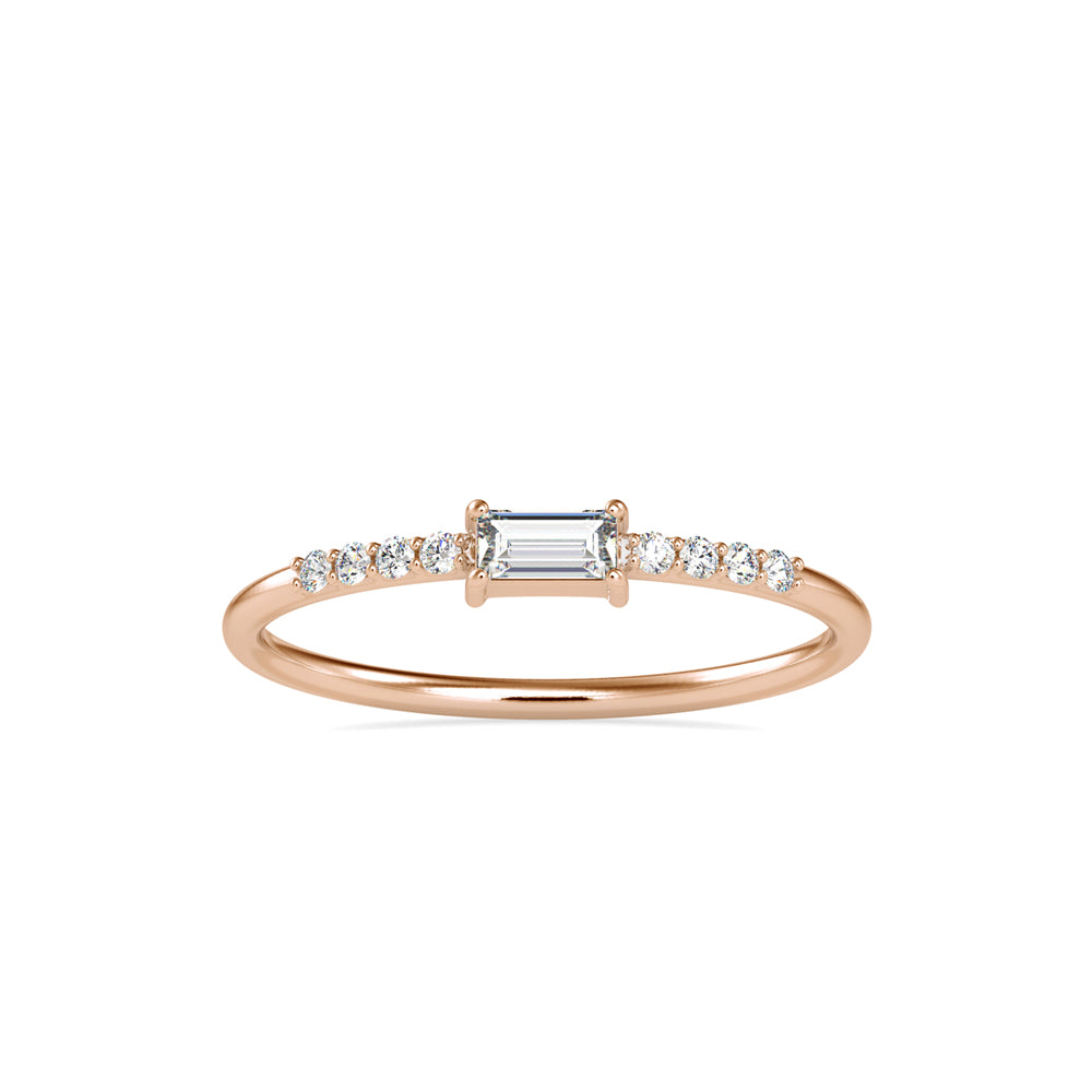 Josefina Diamond Stone Delicate Ring Rose gold