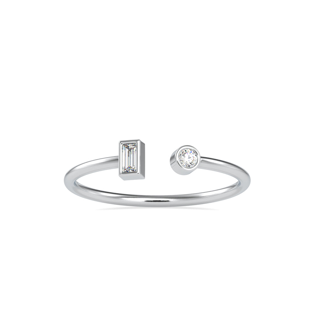 Eurydice Baguette Diamond Ring White Gold