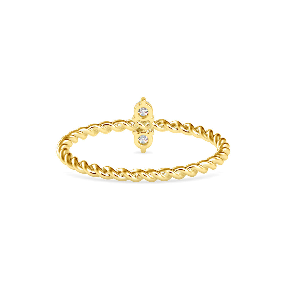 Intimacy Round Diamond Ring Yellow Gold