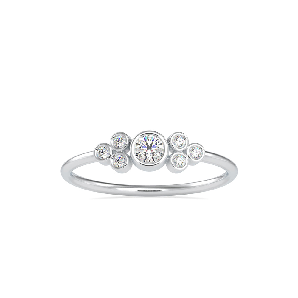 Stelios Delicate Diamond Ring Platinum