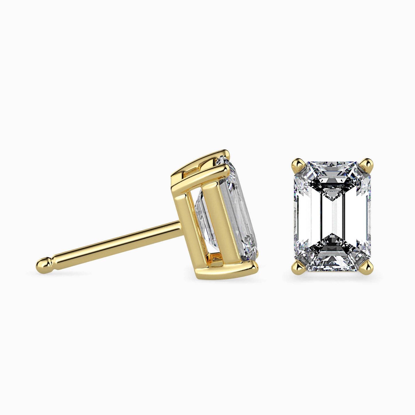 Exquisite Embers Solitaire Earring Yellow Gold