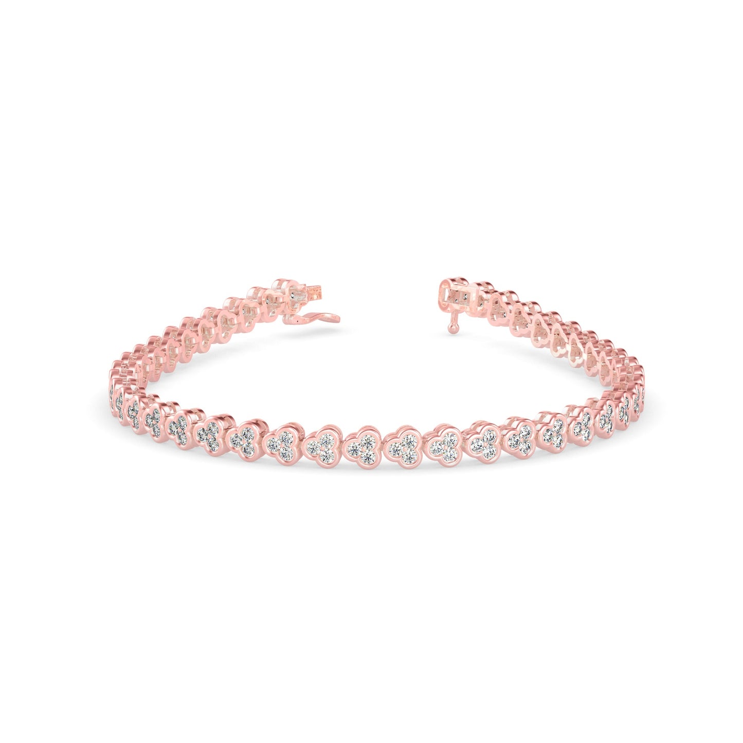 Eclat Diamond Tennis Bracelet Rose Gold