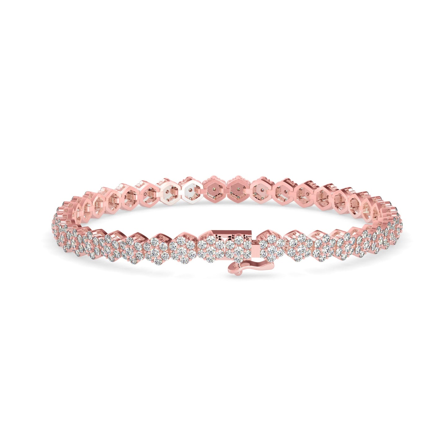 Fortuna Tennis Diamond Bracelet Rose Gold