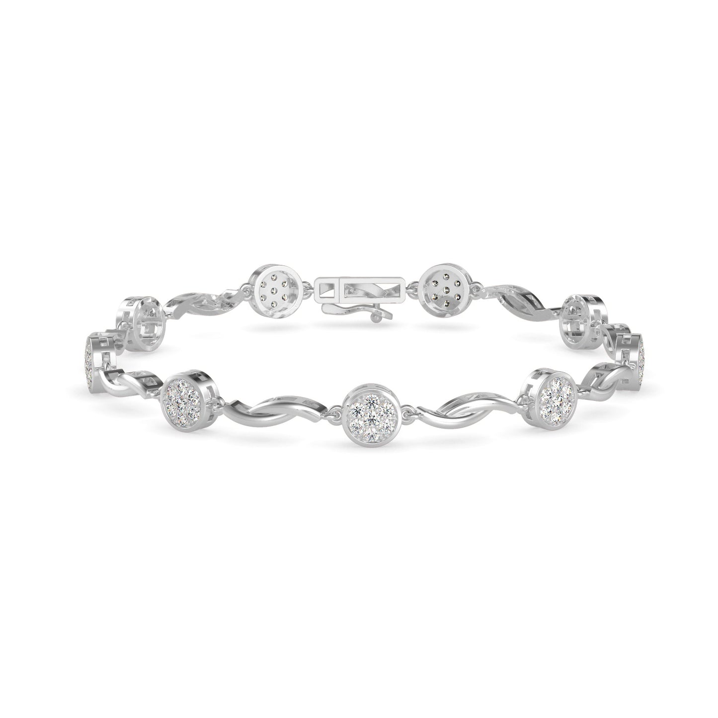 Opulent Diamond Tennis Bracelet Platinum