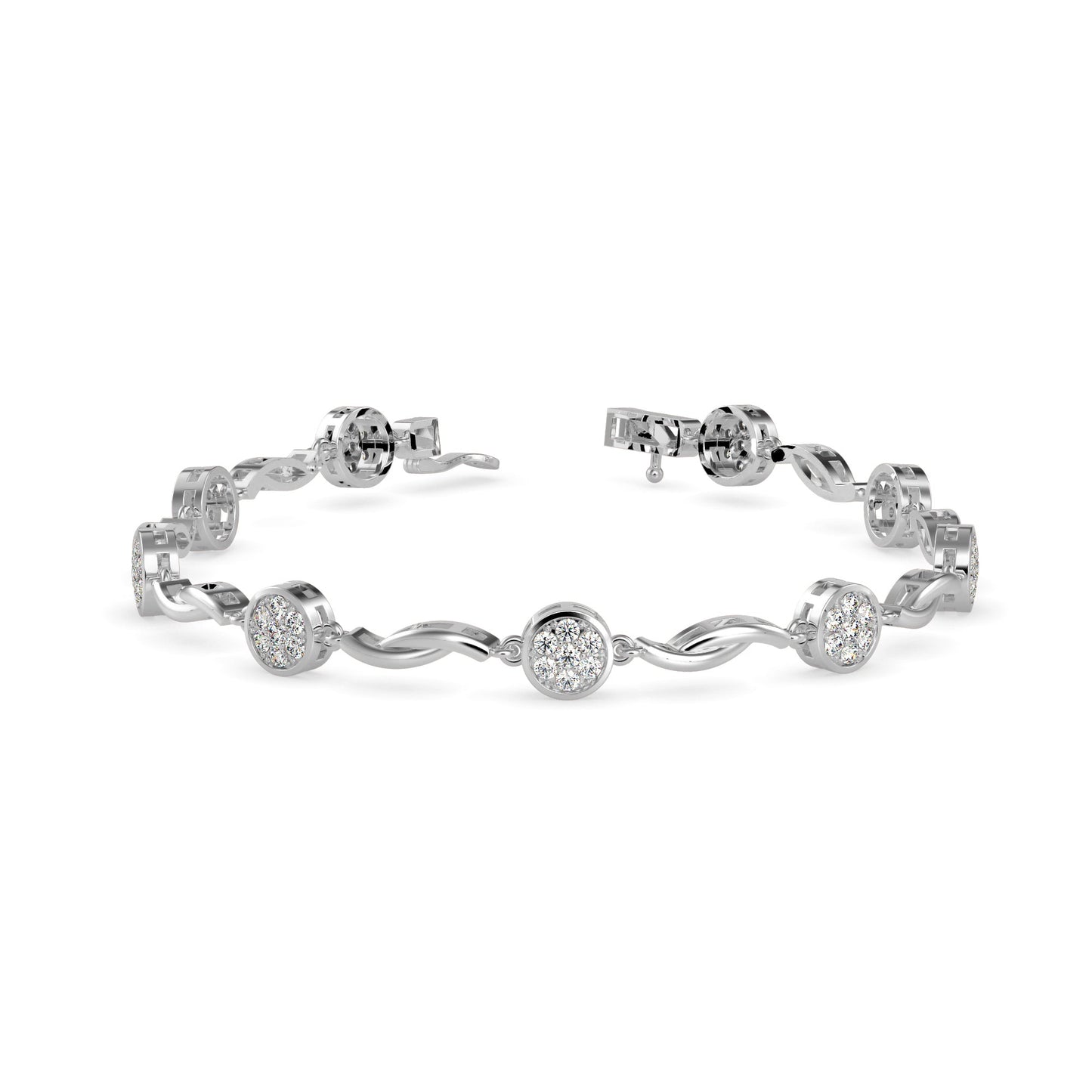 Opulent Diamond Tennis Bracelet Platinum