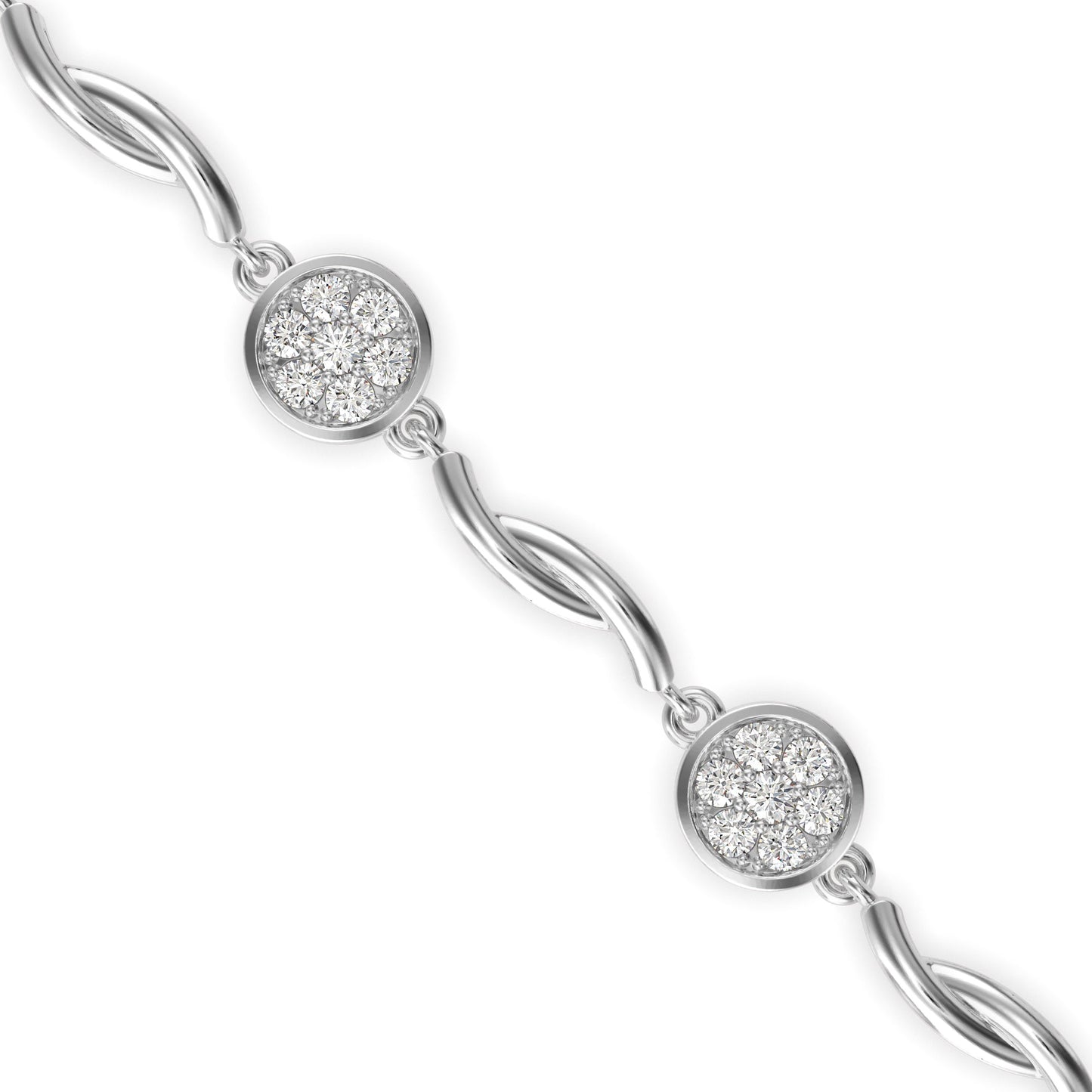 Opulent Diamond Tennis Bracelet White Gold