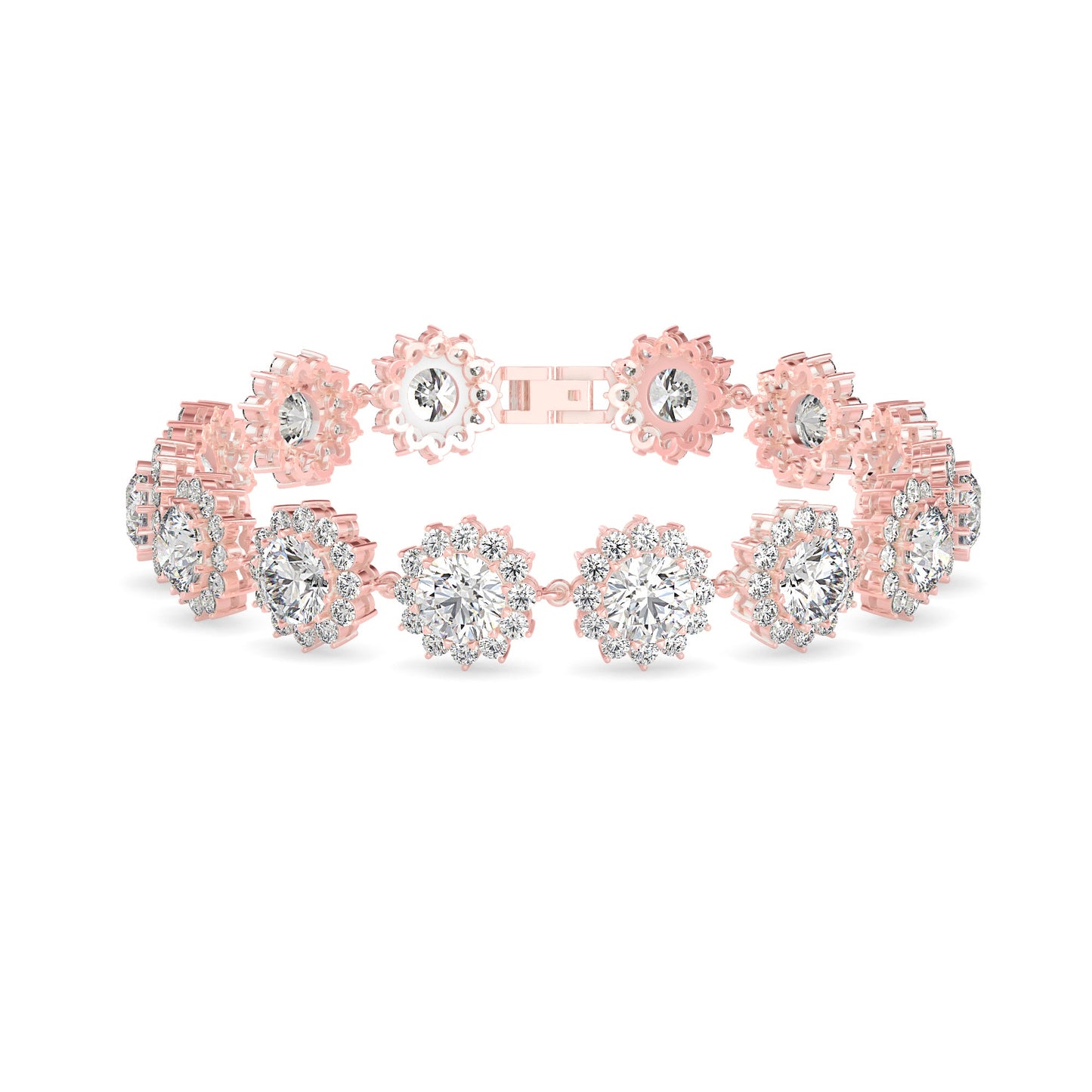 Luscious Diamond Tennis Bracelet Rose Gold