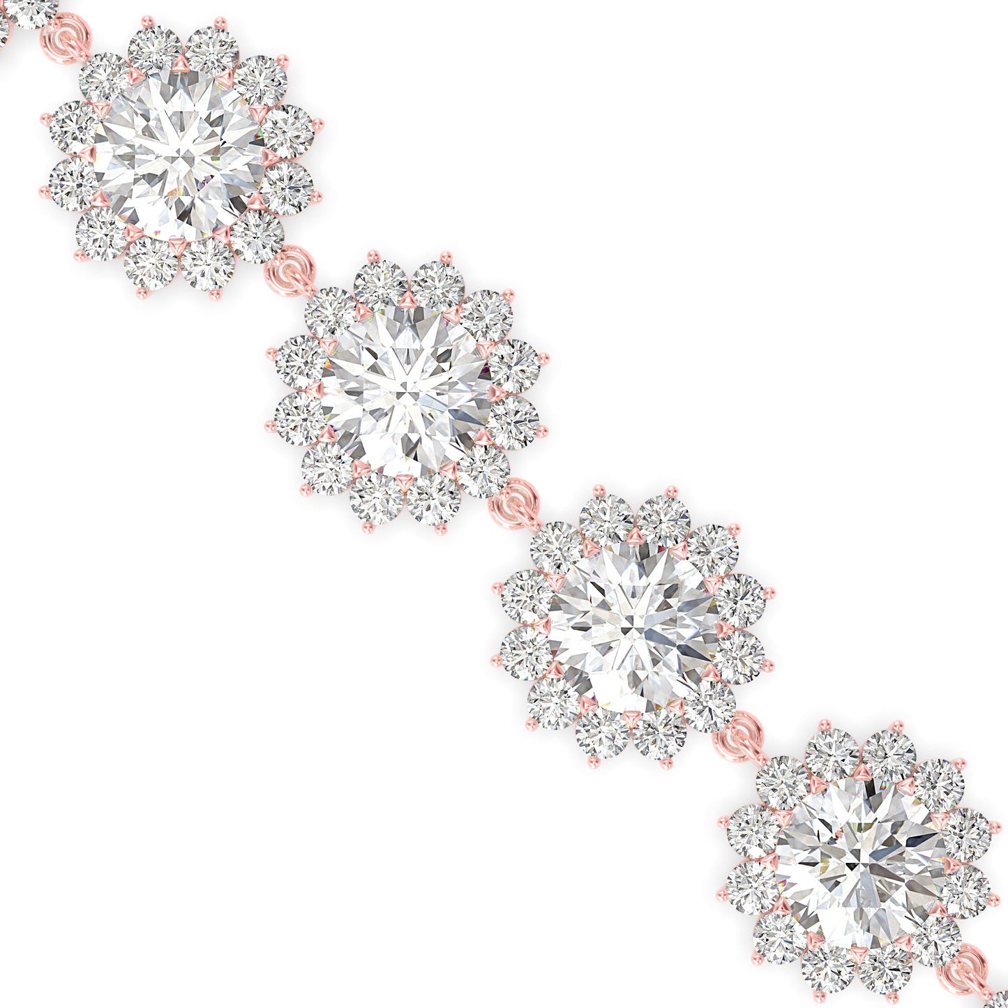 Luscious Diamond Tennis Bracelet Rose Gold