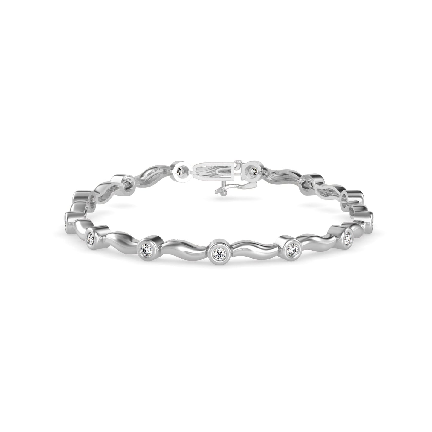 Holocaust Diamond Tennis Bracelet Platinum