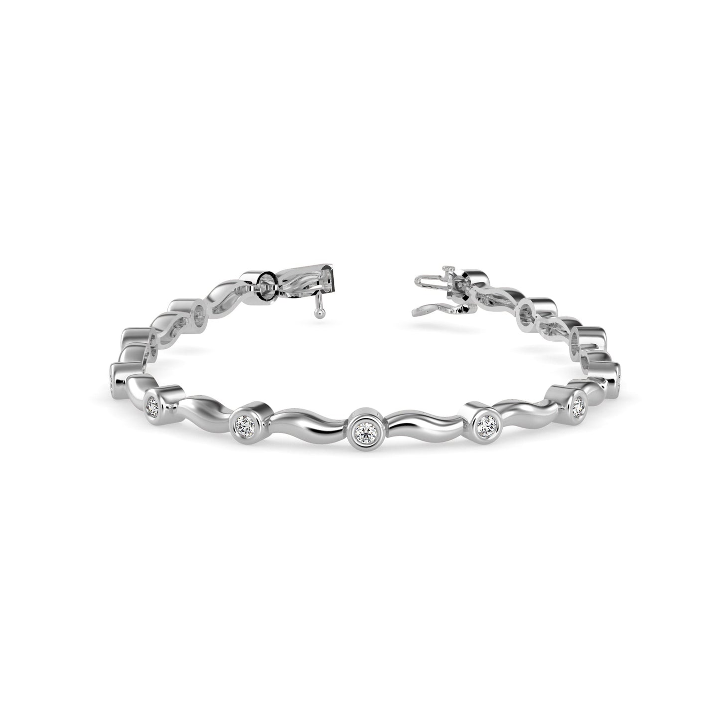 Holocaust Diamond Tennis Bracelet Platinum