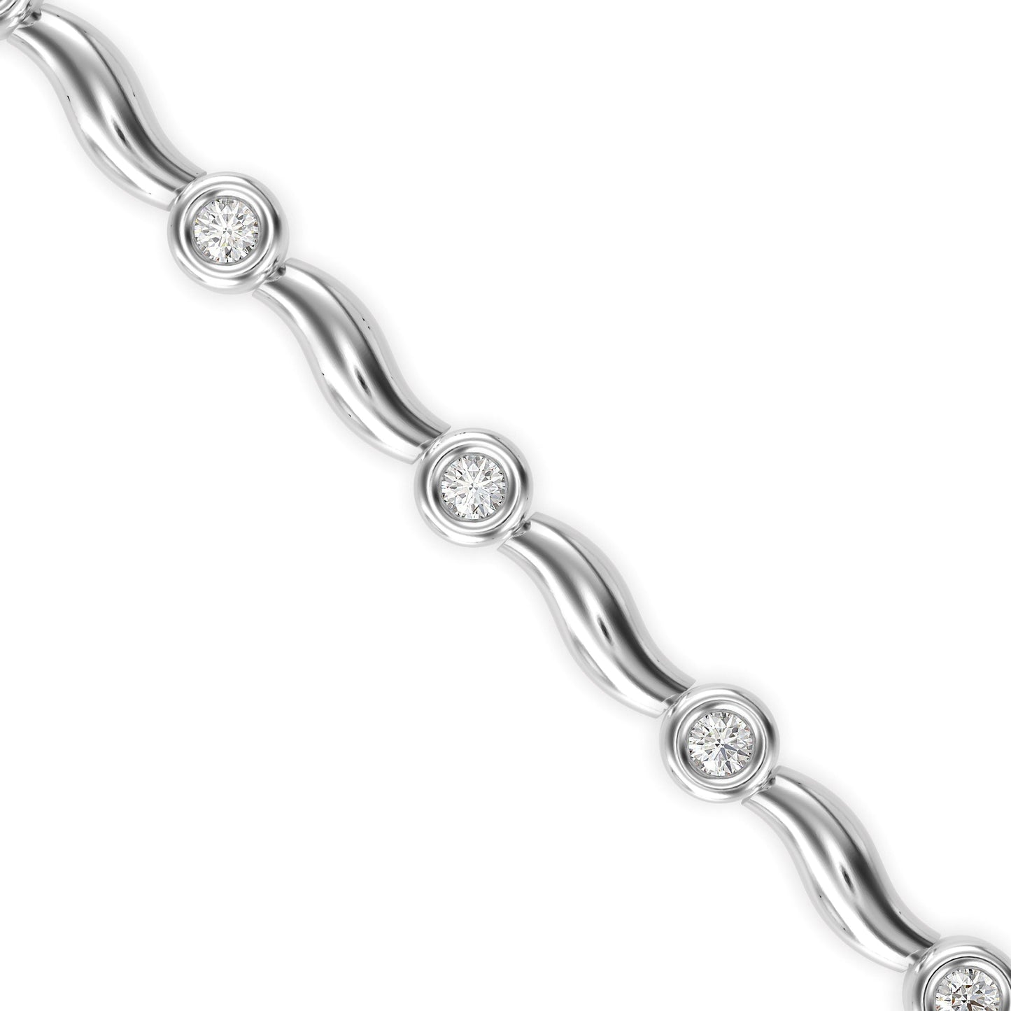 Holocaust Diamond Tennis Bracelet Platinum