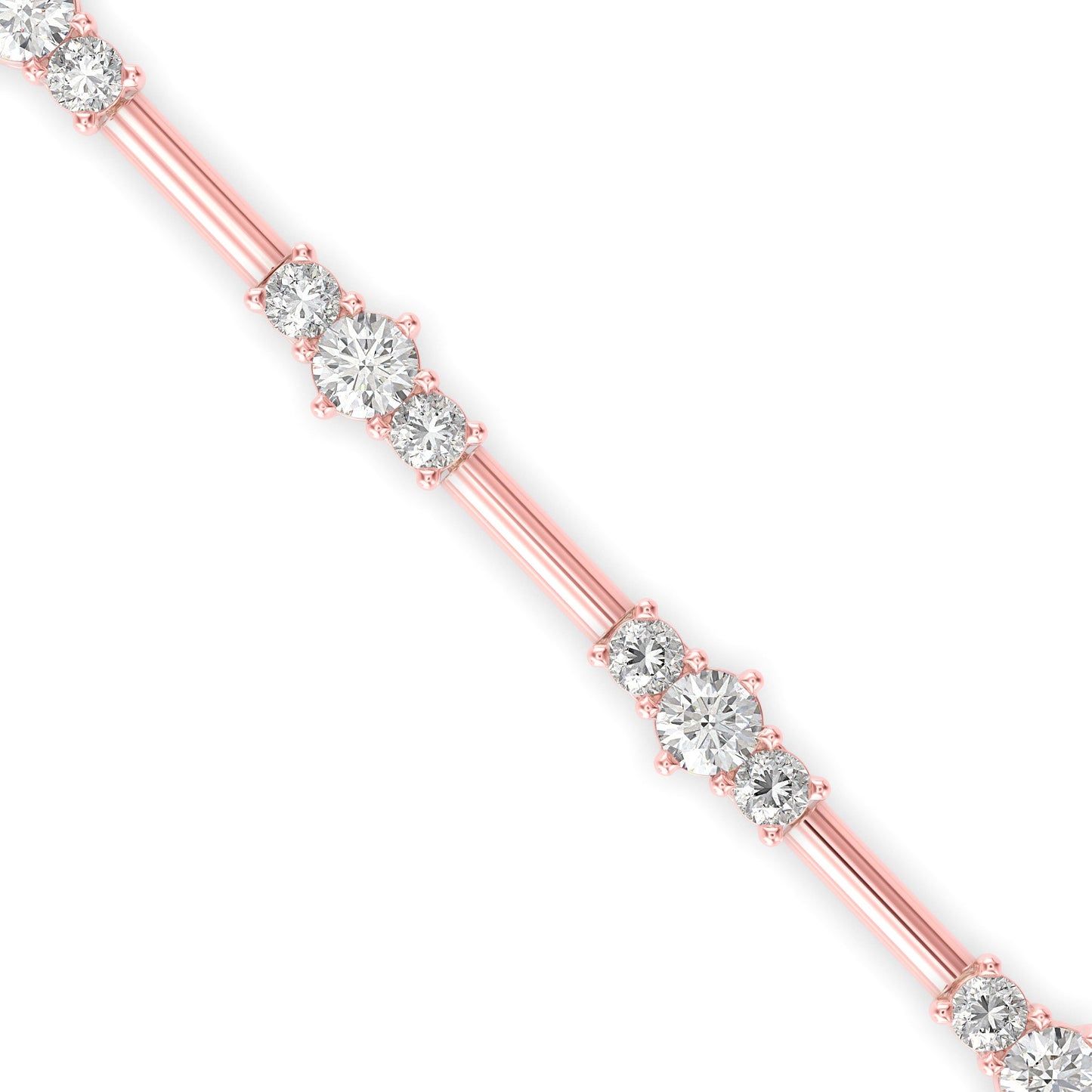 Diamond Gracious Tennis Bracelet Rose Gold