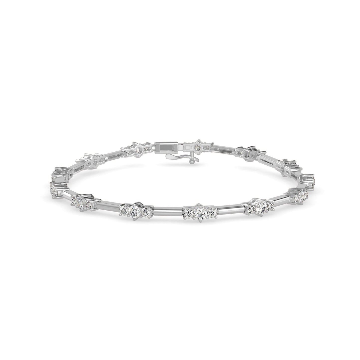 Diamond Gracious Tennis Bracelet White Gold