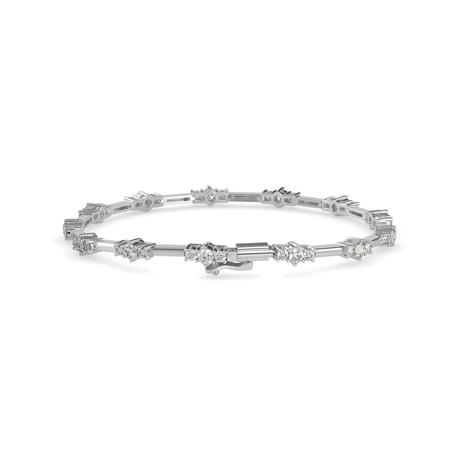 Diamond Gracious Tennis Bracelet White Gold
