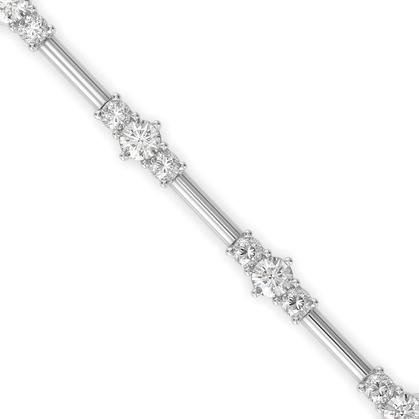 Diamond Gracious Tennis Bracelet White Gold