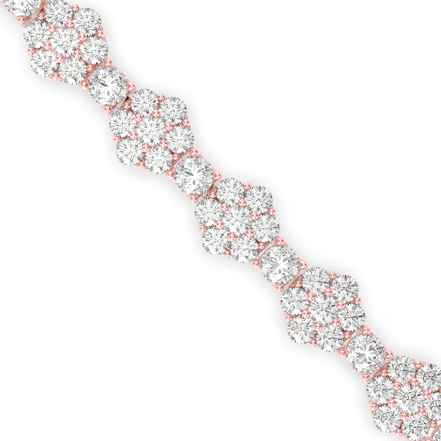 Hoary Diamond Tennis Bracelet Rose Gold