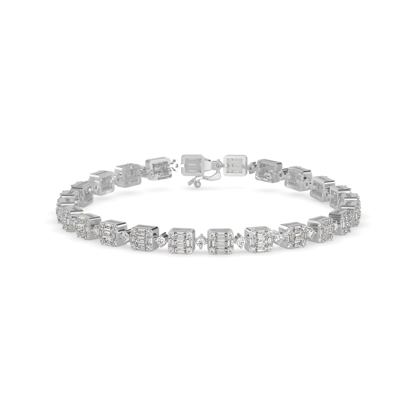Sage Tennis Diamond Bracelet Platinum