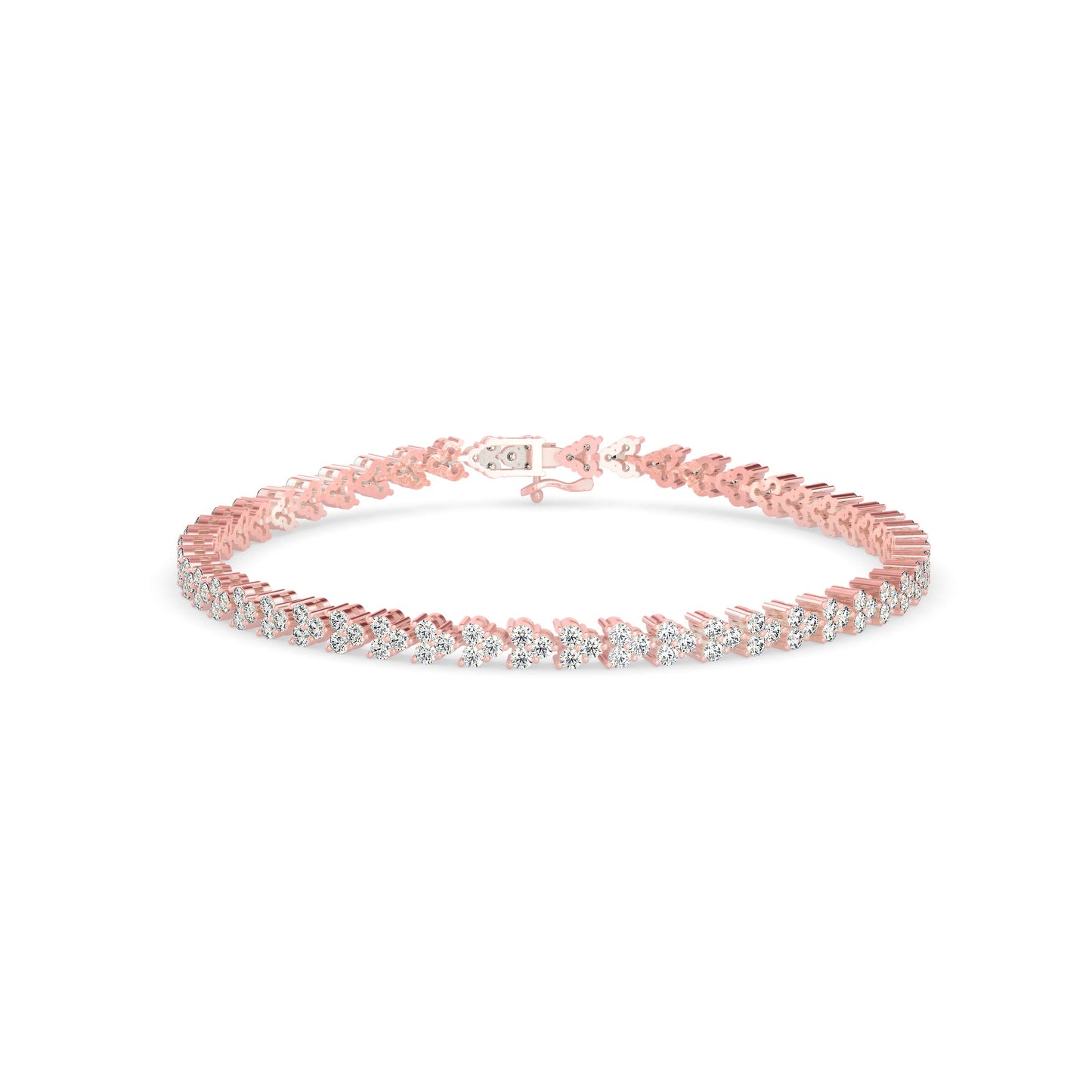 Myraid Diamond Tennis Bracelet Rose Gold
