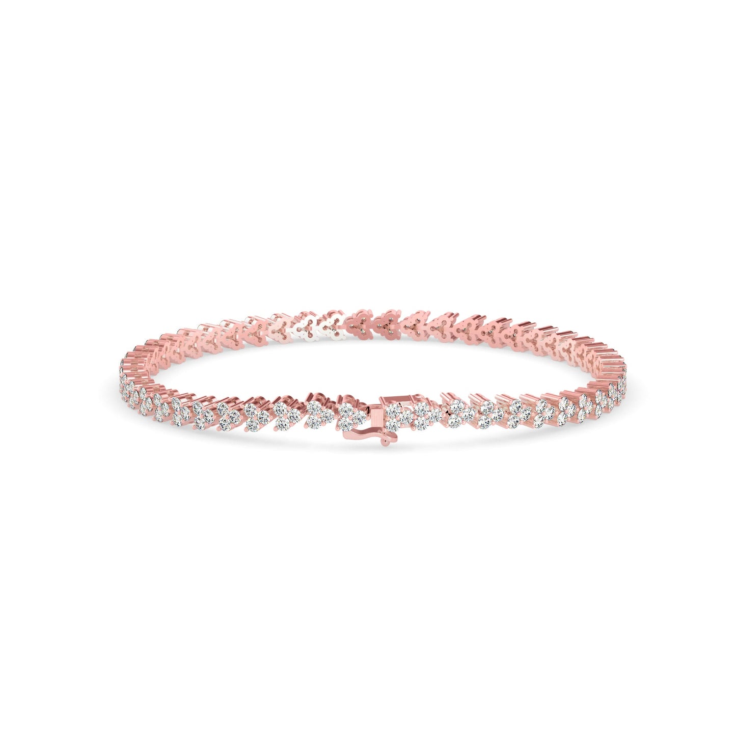 Myraid Diamond Tennis Bracelet Rose Gold