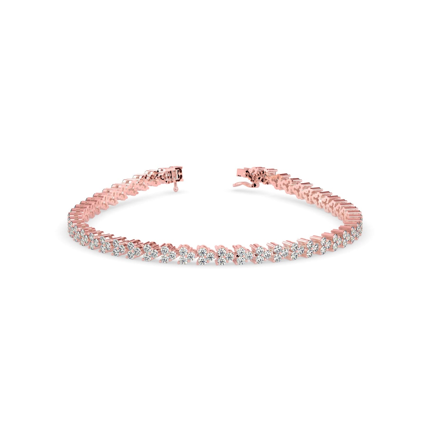 Myraid Diamond Tennis Bracelet Rose Gold