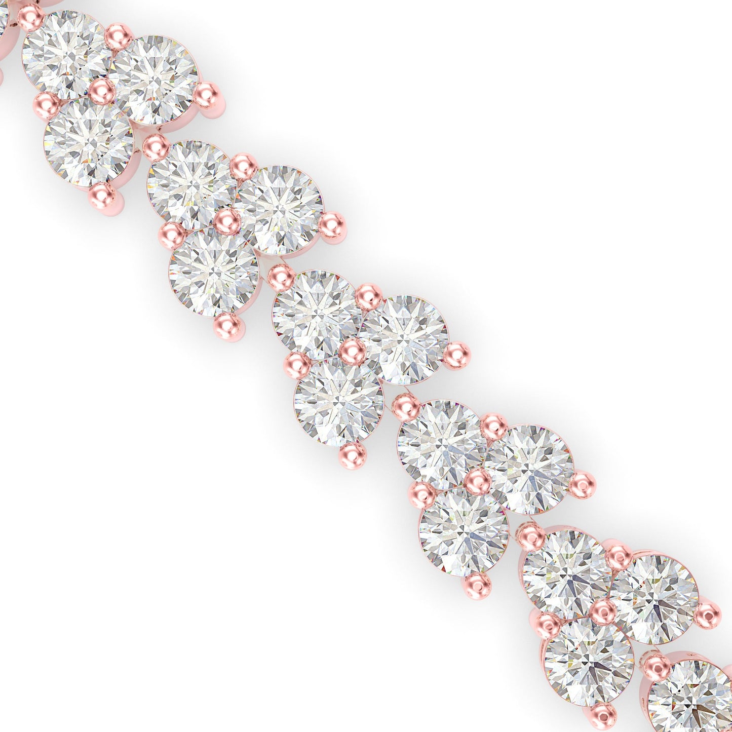 Myraid Diamond Tennis Bracelet Rose Gold