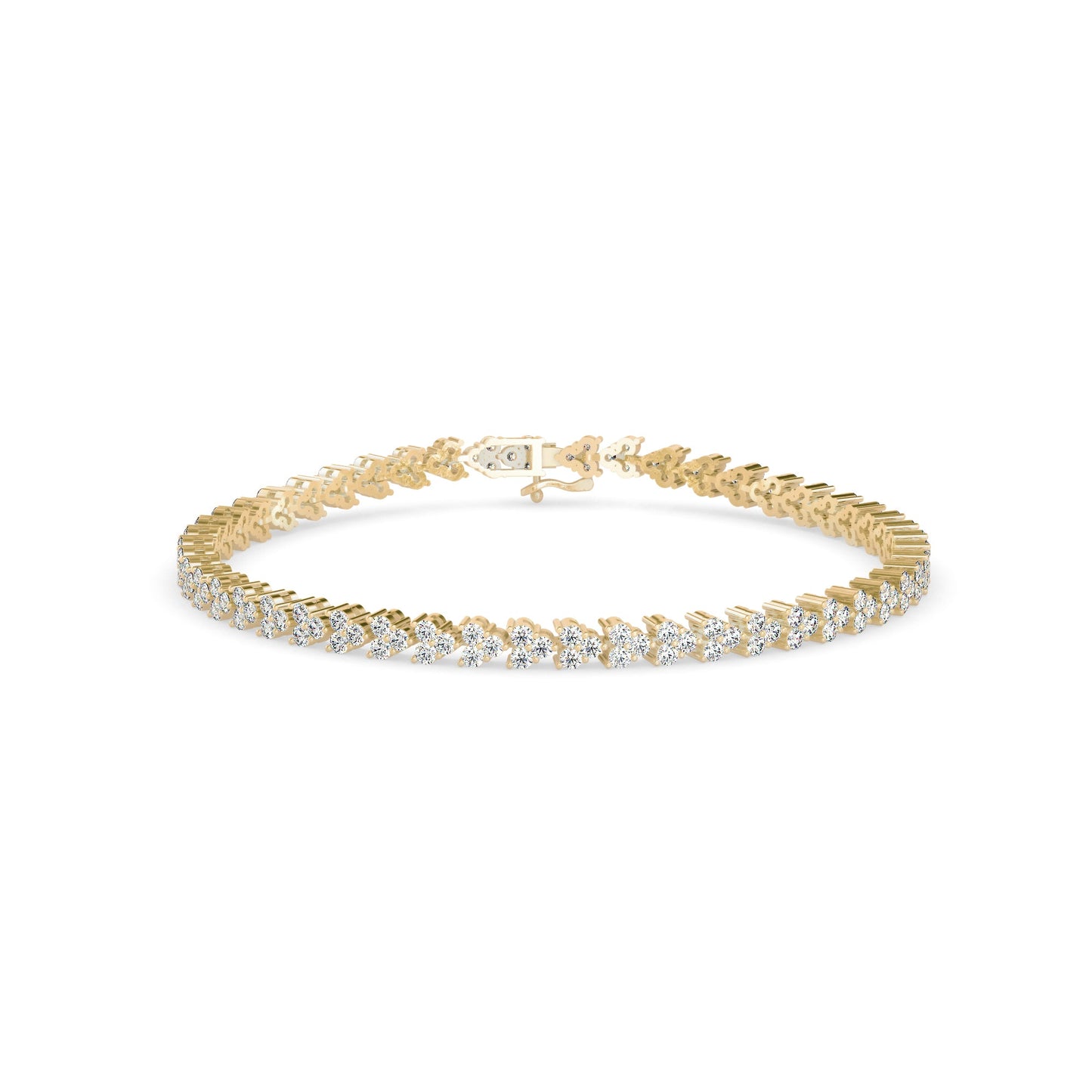 Myraid Diamond Tennis Bracelet Yellow Gold