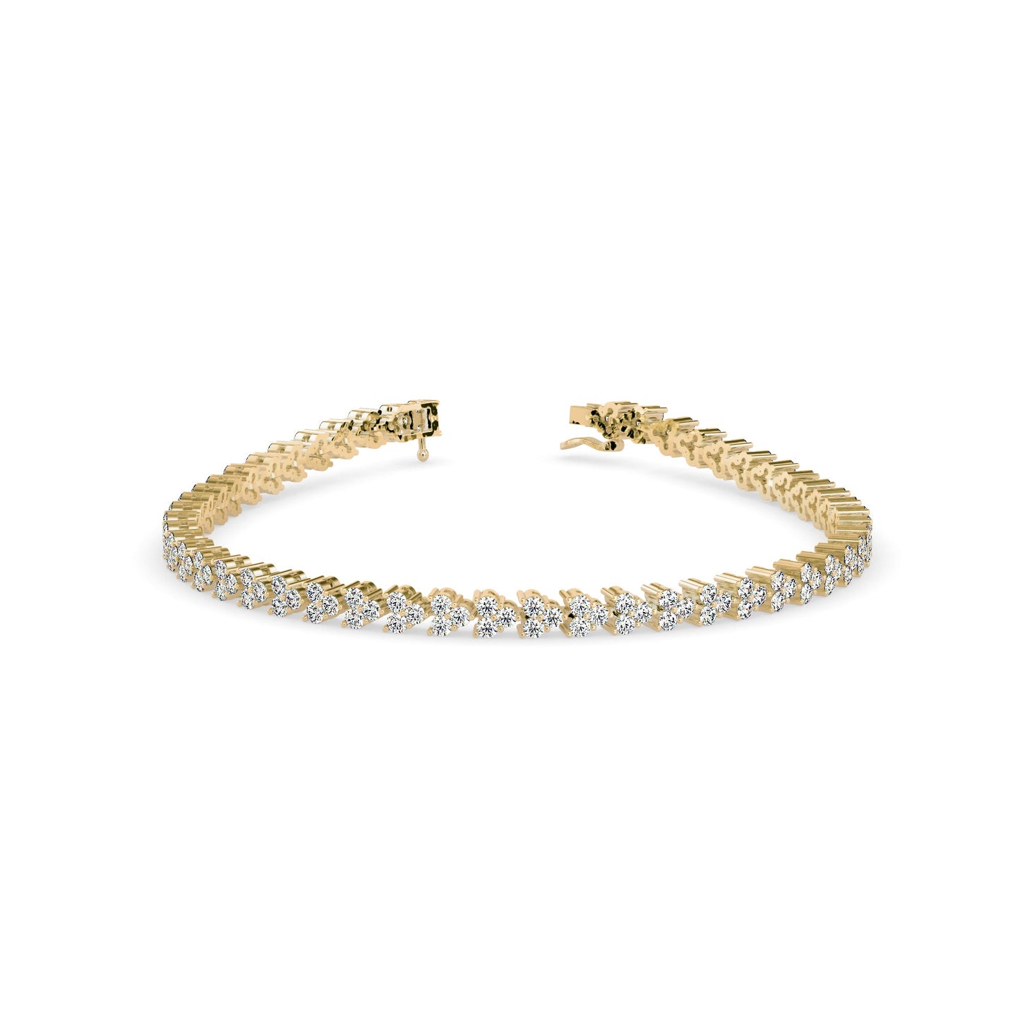 Myraid Diamond Tennis Bracelet Yellow Gold