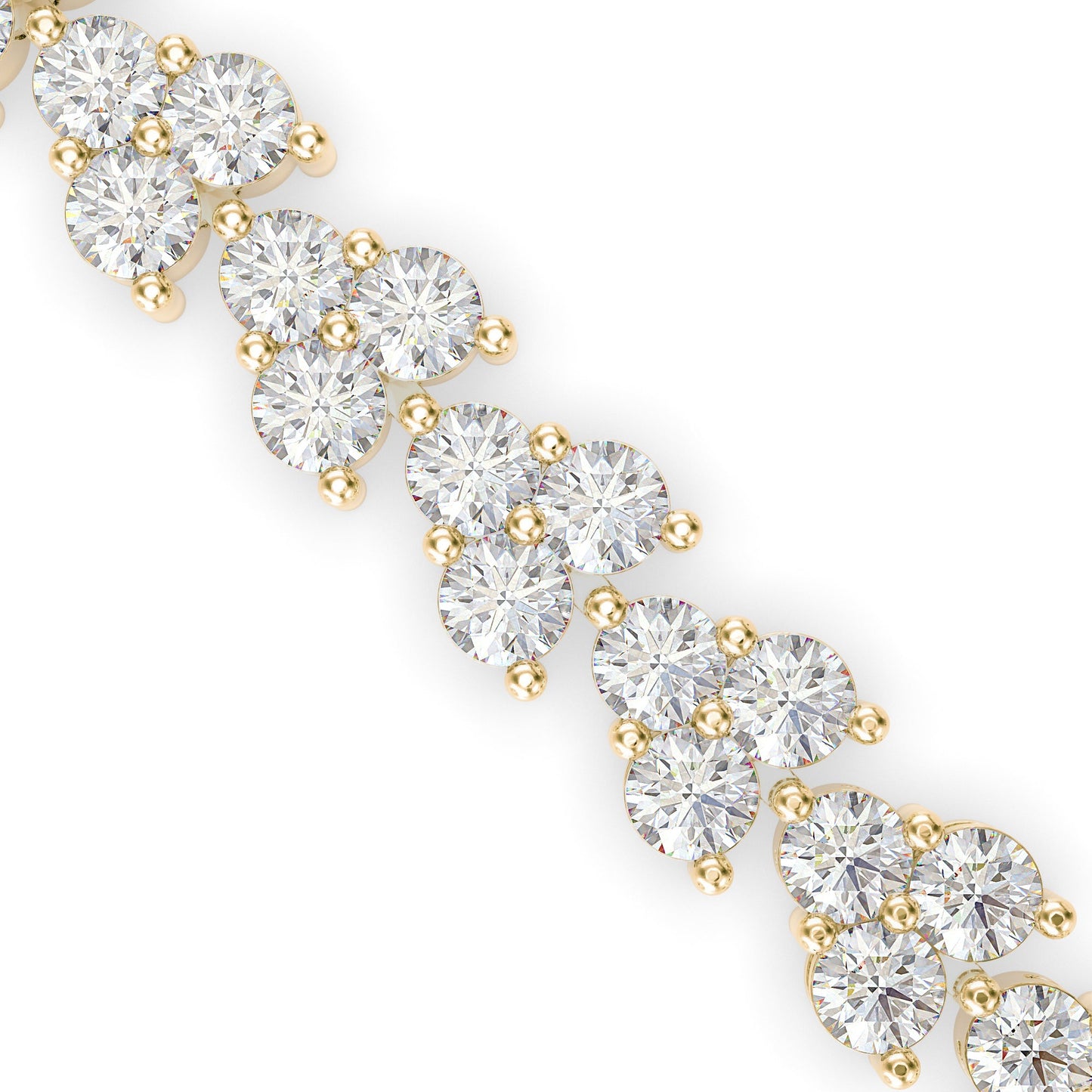 Myraid Diamond Tennis Bracelet Yellow Gold