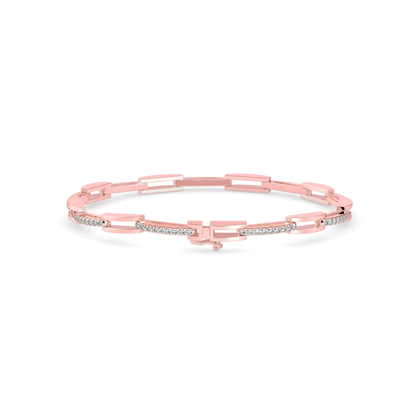 Facile Tennis Diamond Bracelet Rose Gold