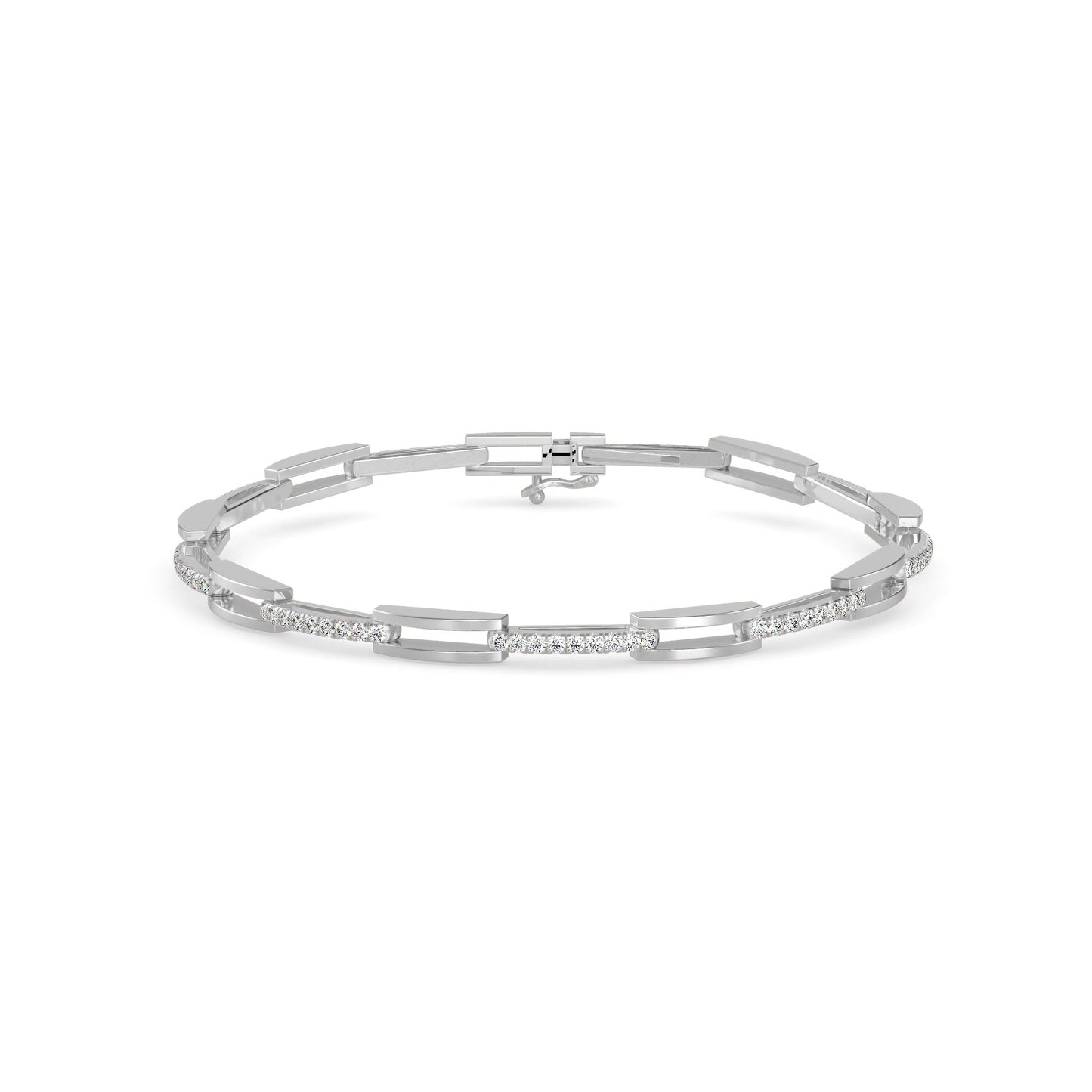 Facile Tennis Diamond Bracelet White Gold
