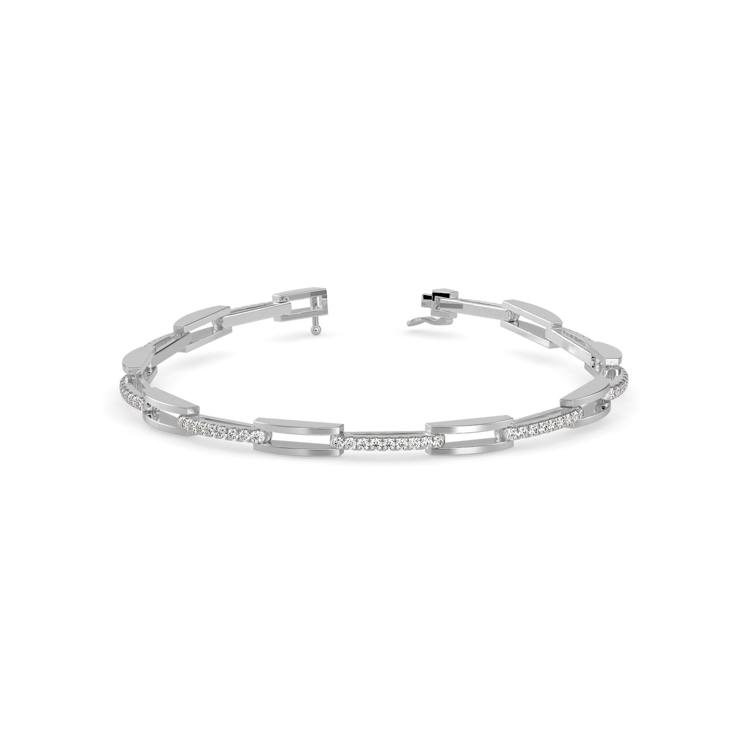Facile Tennis Diamond Bracelet White Gold