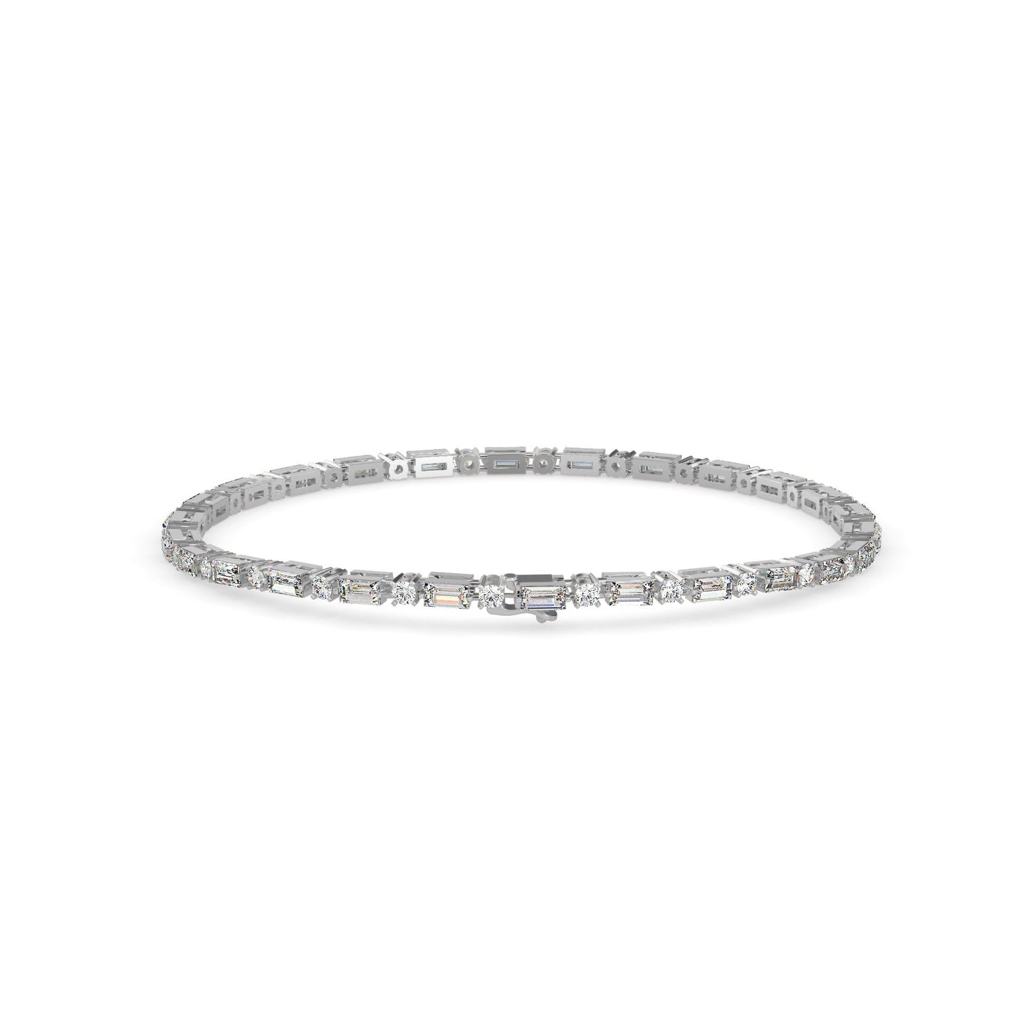 Modest Tennis Diamond Bracelet White Gold