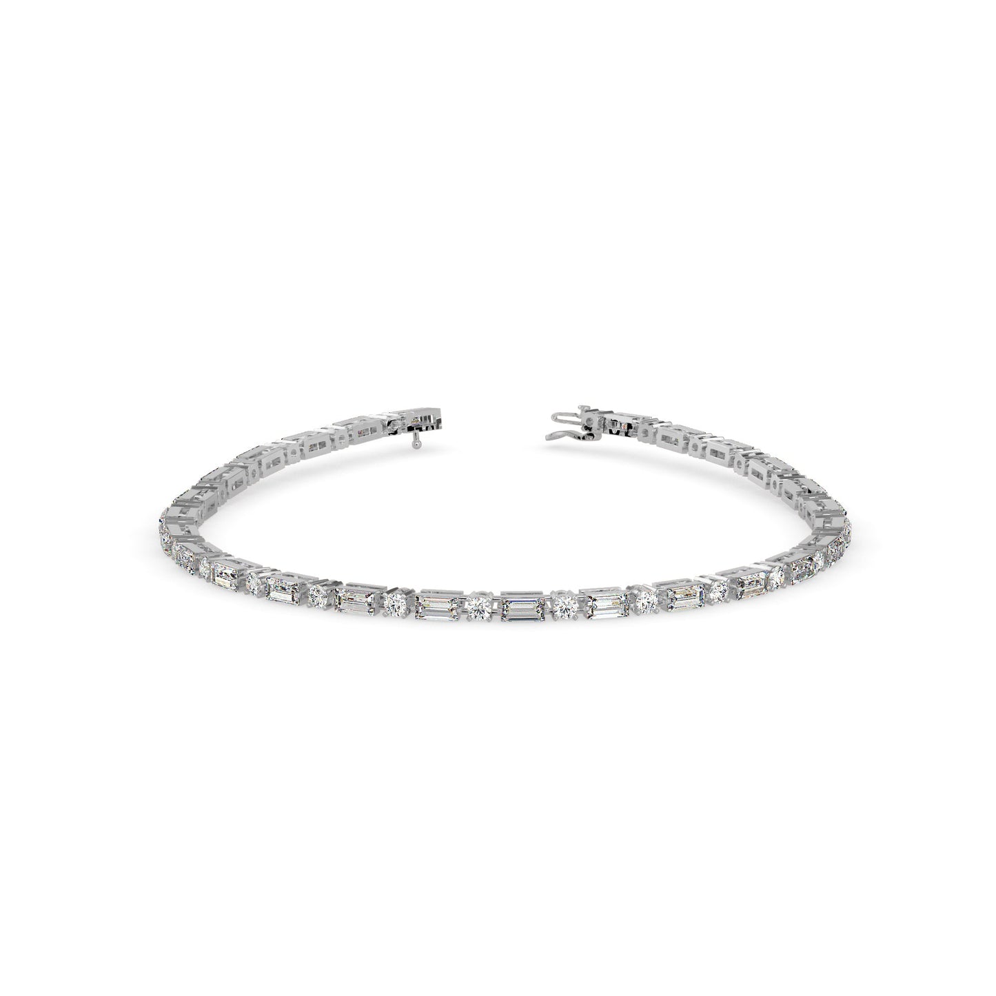Modest Tennis Diamond Bracelet White Gold
