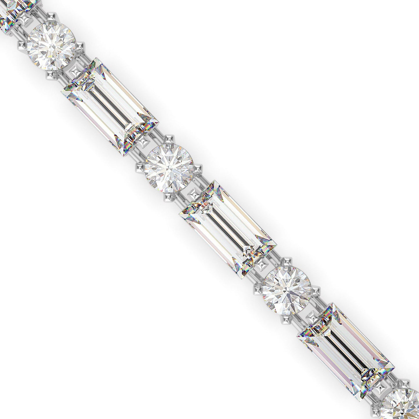 Modest Tennis Diamond Bracelet White Gold