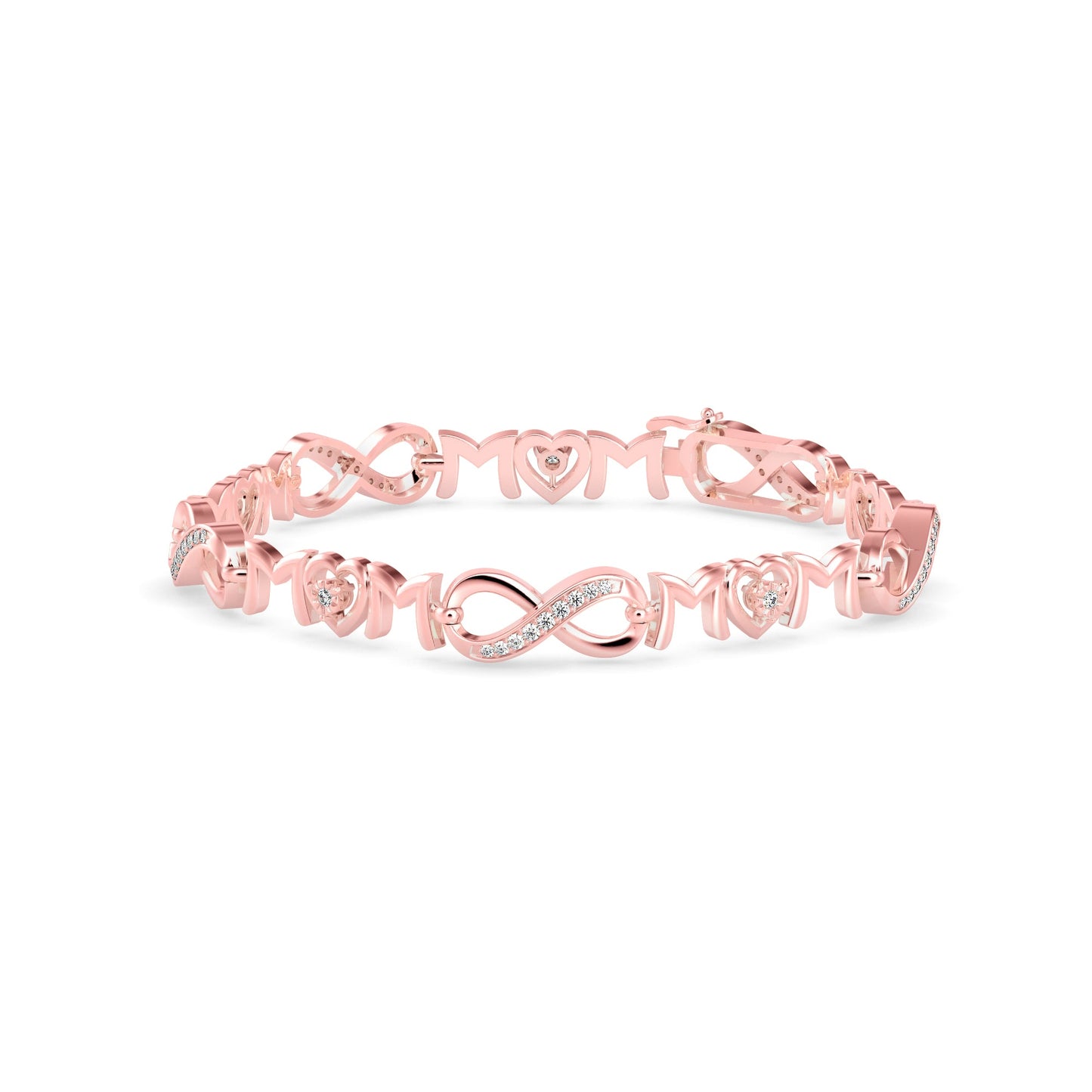 Infinity Diamond Tennis Bracelet Rose Gold