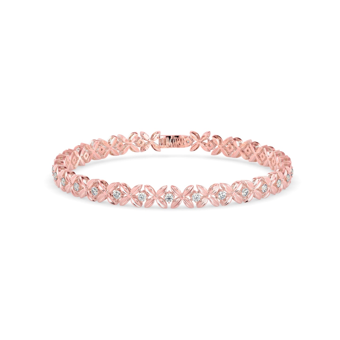 Argyle Diamond Tennis Bracelet Rose Gold