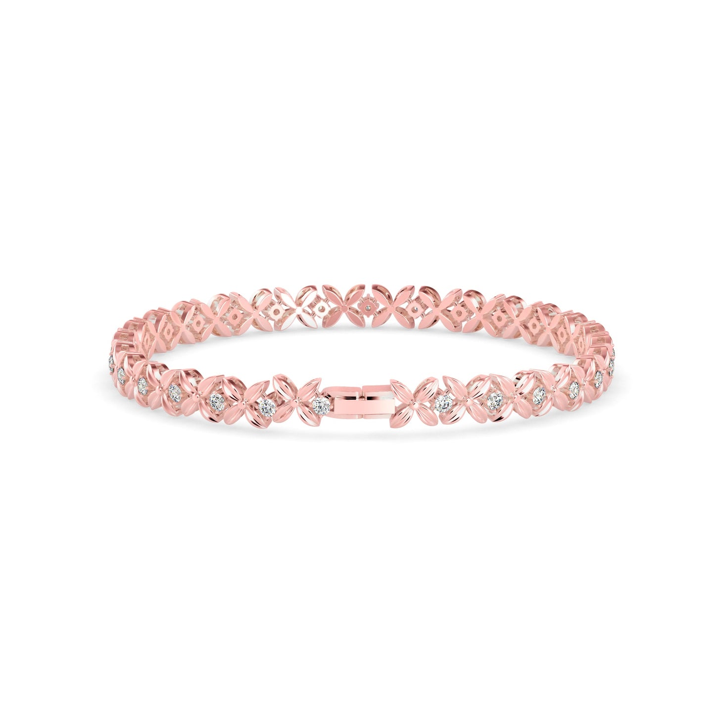 Argyle Diamond Tennis Bracelet Rose Gold