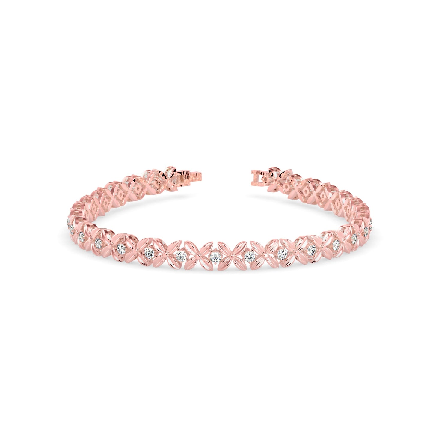 Argyle Diamond Tennis Bracelet Rose Gold