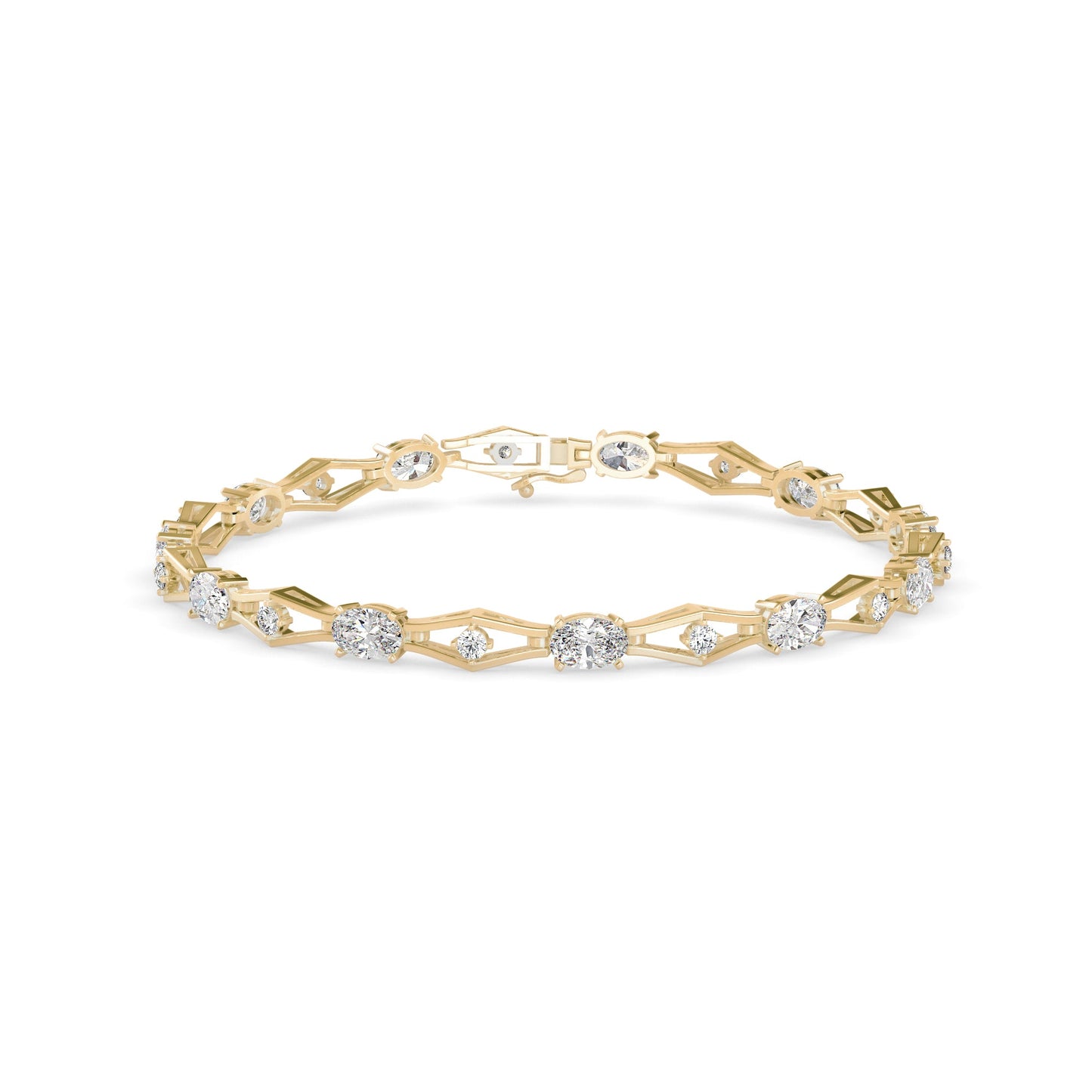 Dynast Tennis Diamond Bracelet Yellow Gold