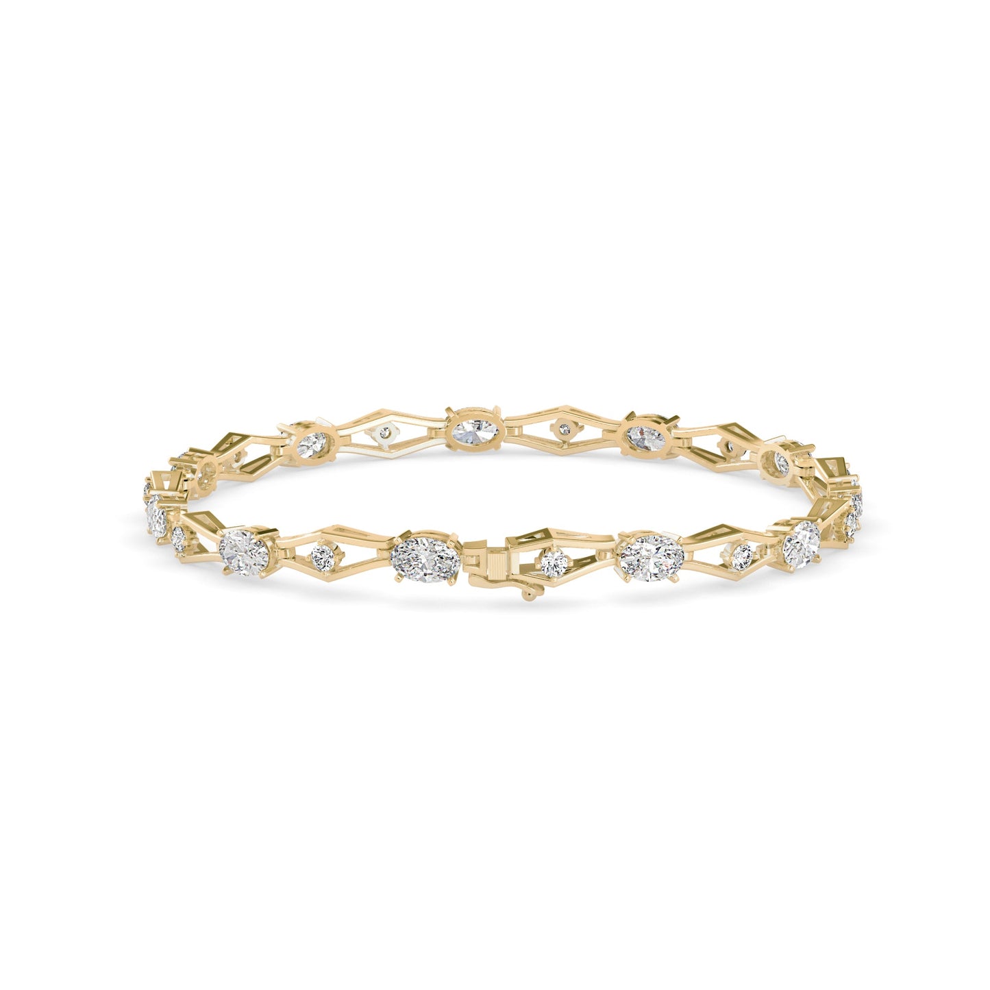 Dynast Tennis Diamond Bracelet Yellow Gold