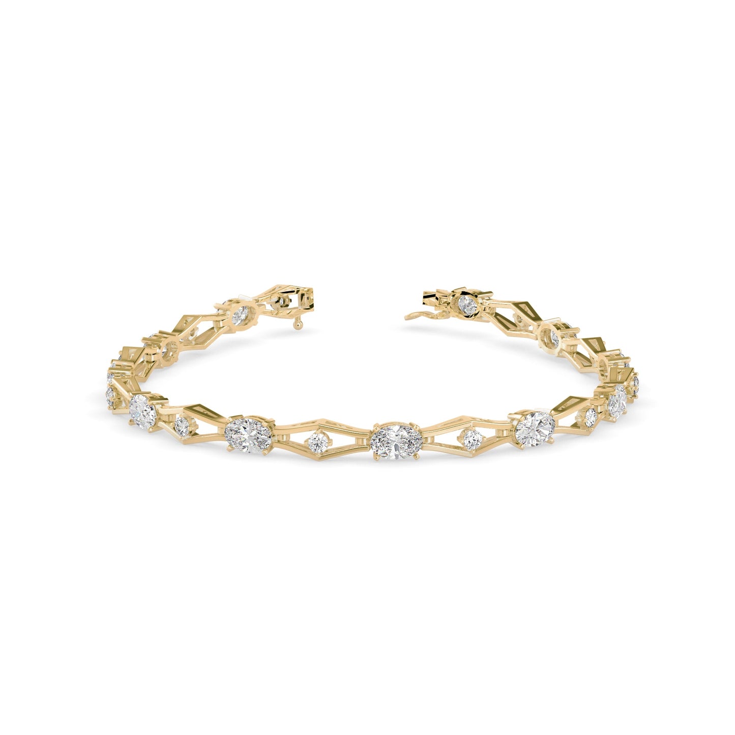 Dynast Tennis Diamond Bracelet Yellow Gold