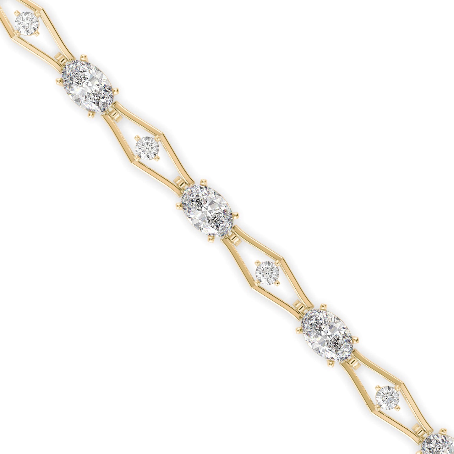 Dynast Tennis Diamond Bracelet Yellow Gold