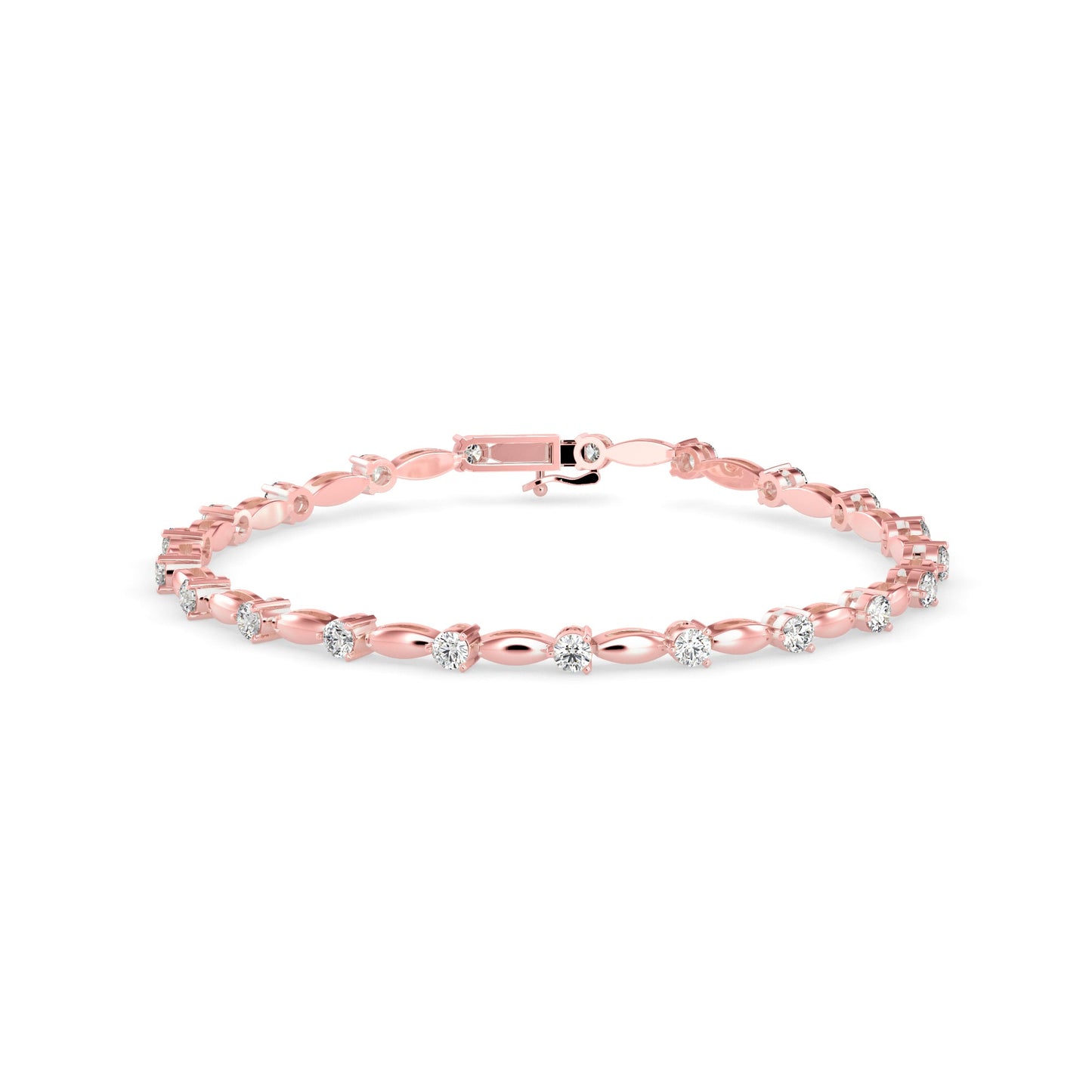 Palisade Tennis Diamond Bracelet Rose Gold