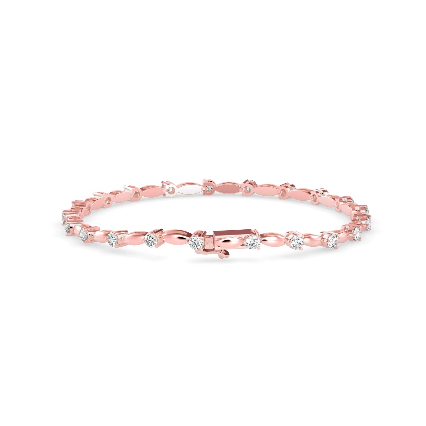 Palisade Tennis Diamond Bracelet Rose Gold