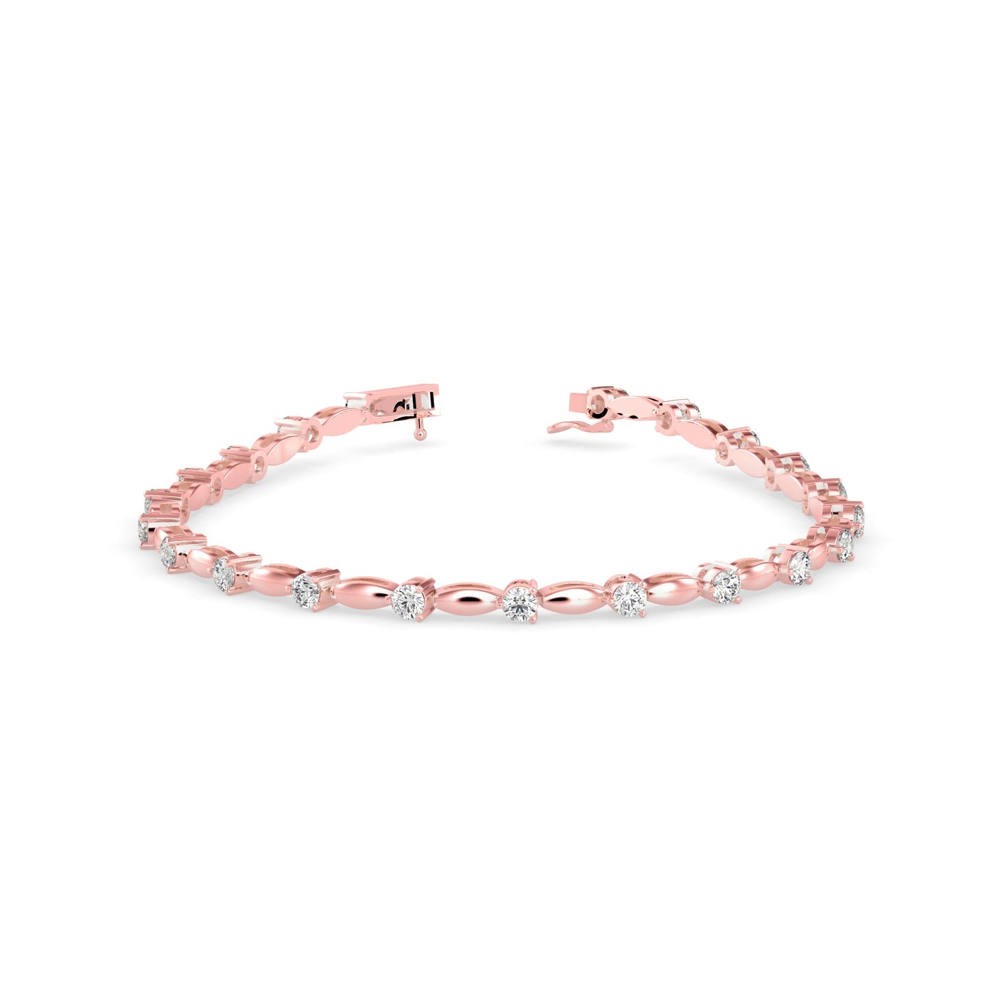 Palisade Tennis Diamond Bracelet Rose Gold
