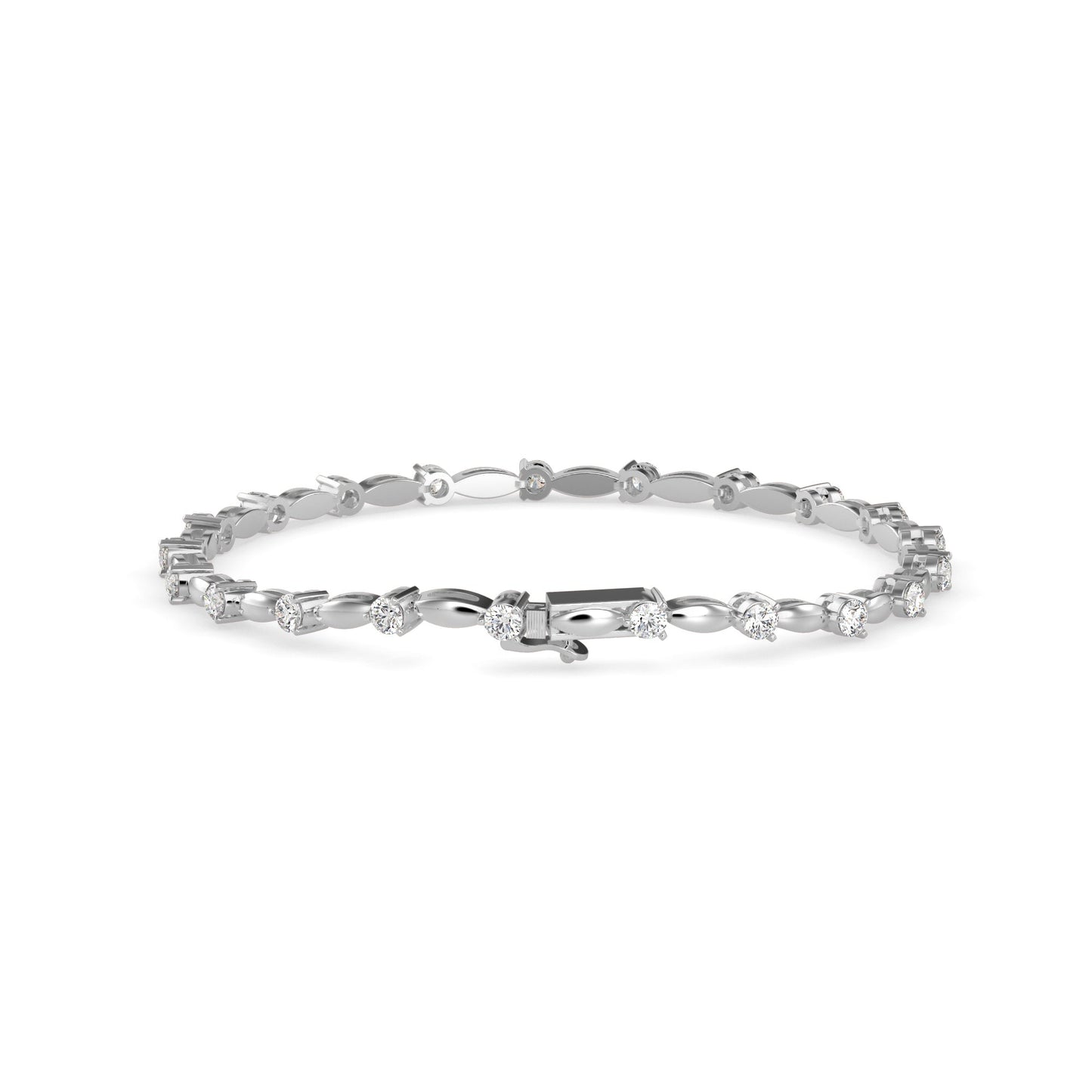 Palisade Tennis Diamond Bracelet White Gold