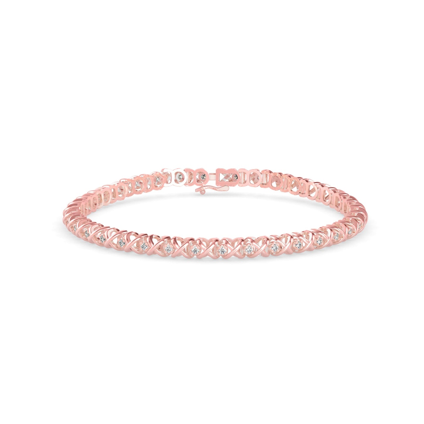 Majesty Diamond Tennis Bracelet Rose Gold